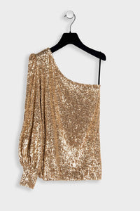 Marmelstein_One_Sleeved_golden_sequined_Top.png
